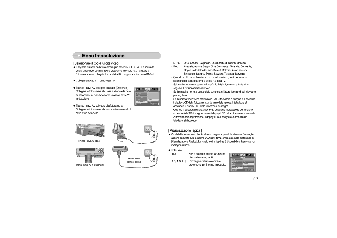 Samsung EC-S700ZBBB/E1, EC-S700ZBBA/E1 manual Ntsc, Pal 