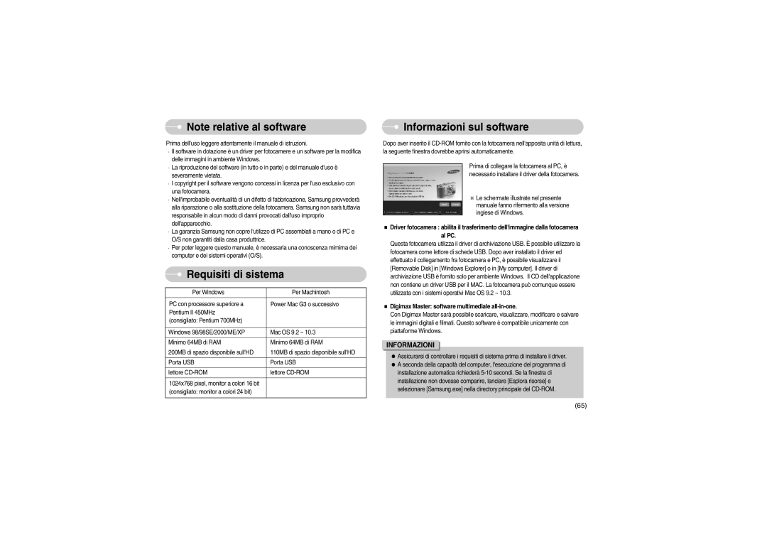 Samsung EC-S700ZBBB/E1, EC-S700ZBBA/E1 manual Requisiti di sistema, Informazioni sul software 