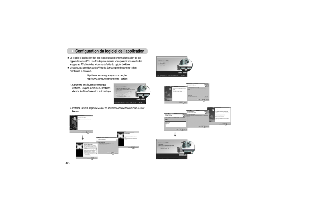 Samsung EC-S700ZSBB/E1, EC-S700ZBBB/FR, EC-S700ZBBC/FR, EC-S700ZSBB/FR manual Configuration du logiciel de l’application 