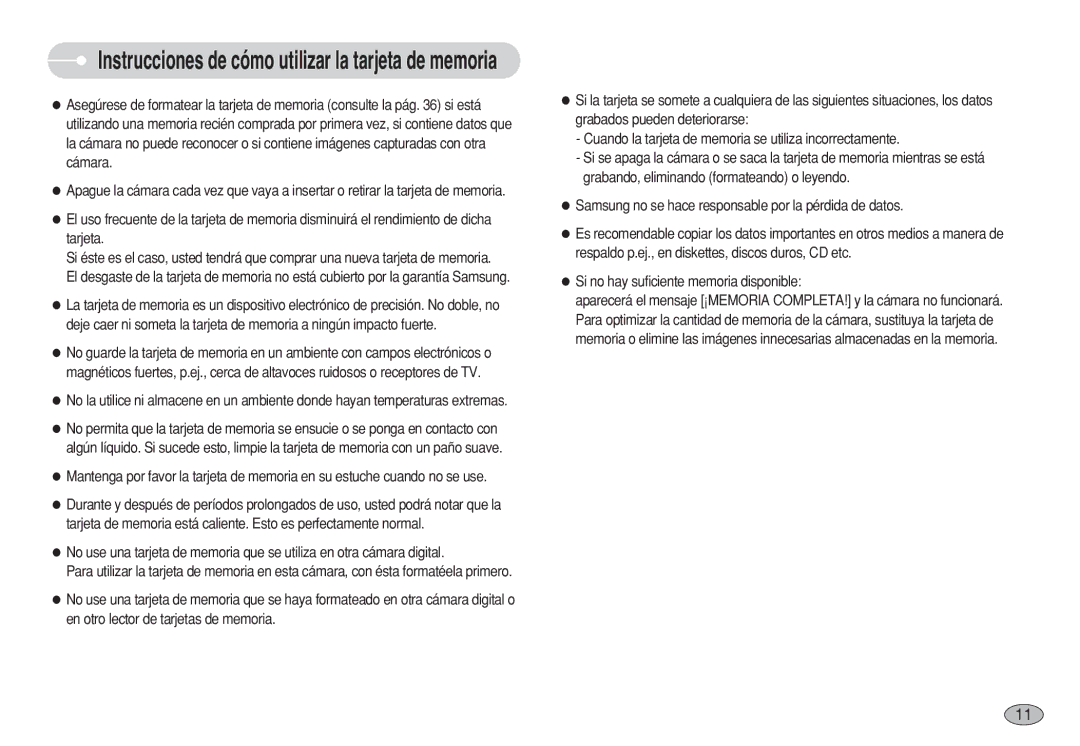 Samsung EC-S630ZSFA/E1, EC-S750ZRBB/E1, EC-S750ZBDA/E3, EC-S730ZBDA/DE Instrucciones de cómo utilizar la tarjeta de memoria 