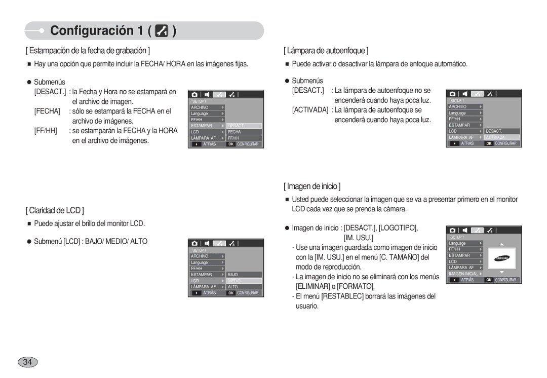 Samsung EC-S630ZBHA/E3, EC-S750ZRBB/E1, EC-S750ZBDA/E3, EC-S730ZBDA/DE, EC-S630ZRBB/E1, EC-S750ZSDA/E3 manual Fecha, Ff/Hh 