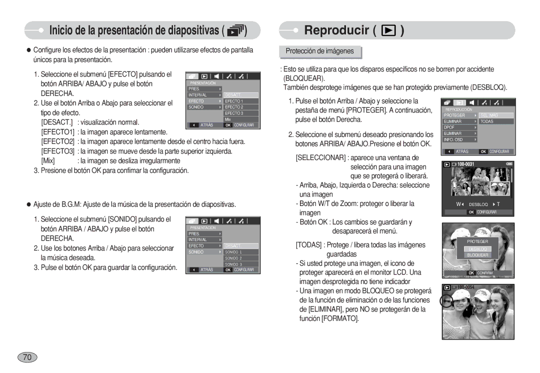 Samsung EC-S730ZSDA/DE, EC-S750ZRBB/E1, EC-S750ZBDA/E3, EC-S730ZBDA/DE, EC-S630ZRBB/E1, EC-S750ZSDA/E3 manual Reproducir 