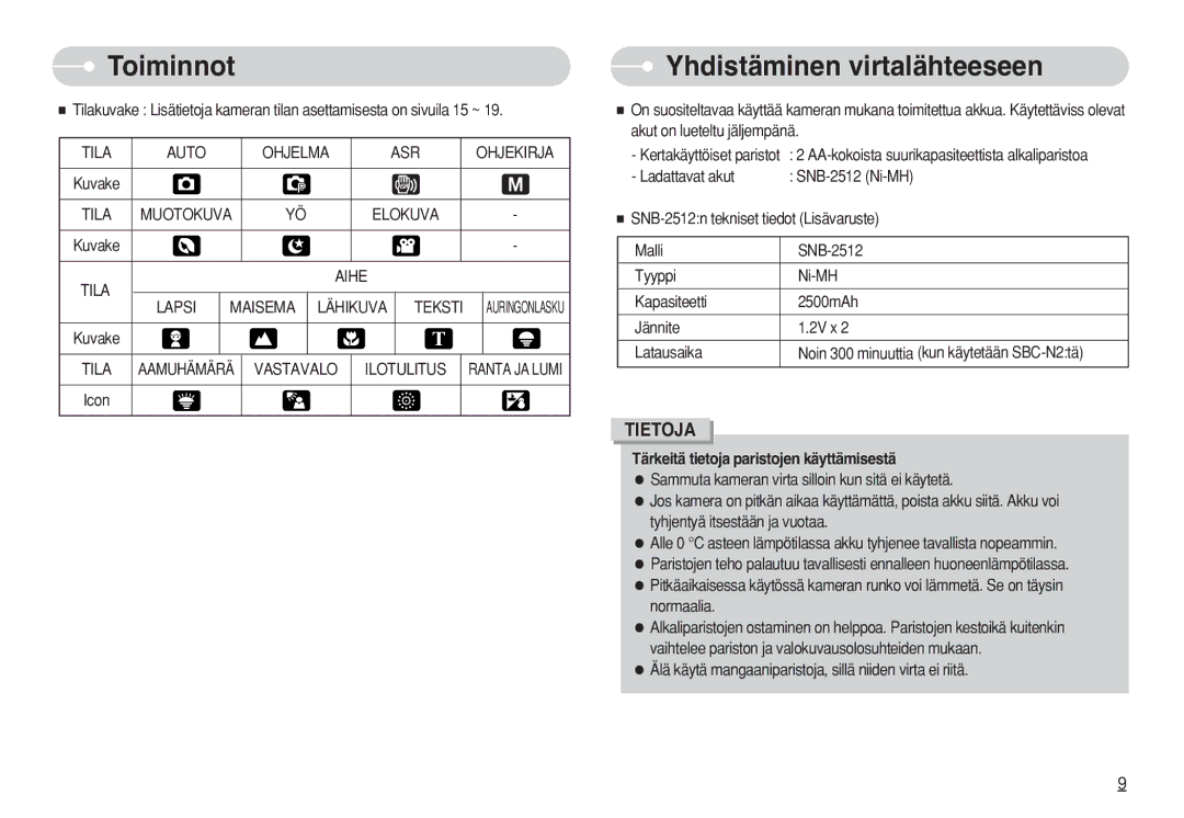 Samsung EC-S730ZBBB/E2, EC-S750ZSBB/E2, EC-S750ZBDA/E3, EC-S750ZBBB/E2 Yhdistäminen virtalähteeseen, Lapsi Maisema, Teksti 