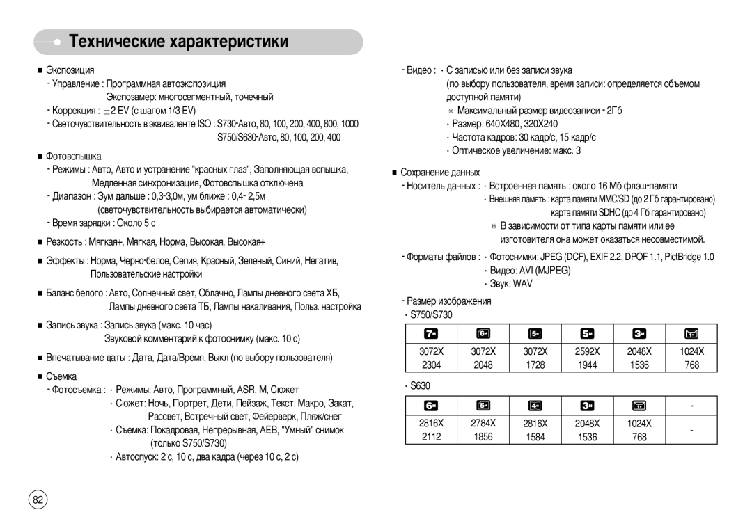 Samsung EC-S630ZSFA/AS, EC-S750ZSBB/E2, EC-S750ZRBB/E1, EC-S750ZBDA/E3, STW-S630S ÙÍÒÔÓÁËˆËﬂ, ÄÓÂÍˆËﬂ 2 EV Ò ¯‡„ÓÏ 1/3 EV 