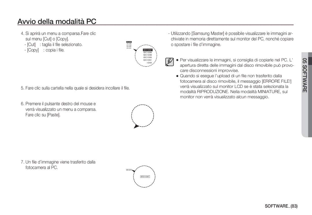 Samsung EC-S760ZPDA/E3, EC-S860ZSDA/E3 manual Cut, Copia i file, Un file d’immagine viene trasferito dalla fotocamera al PC 