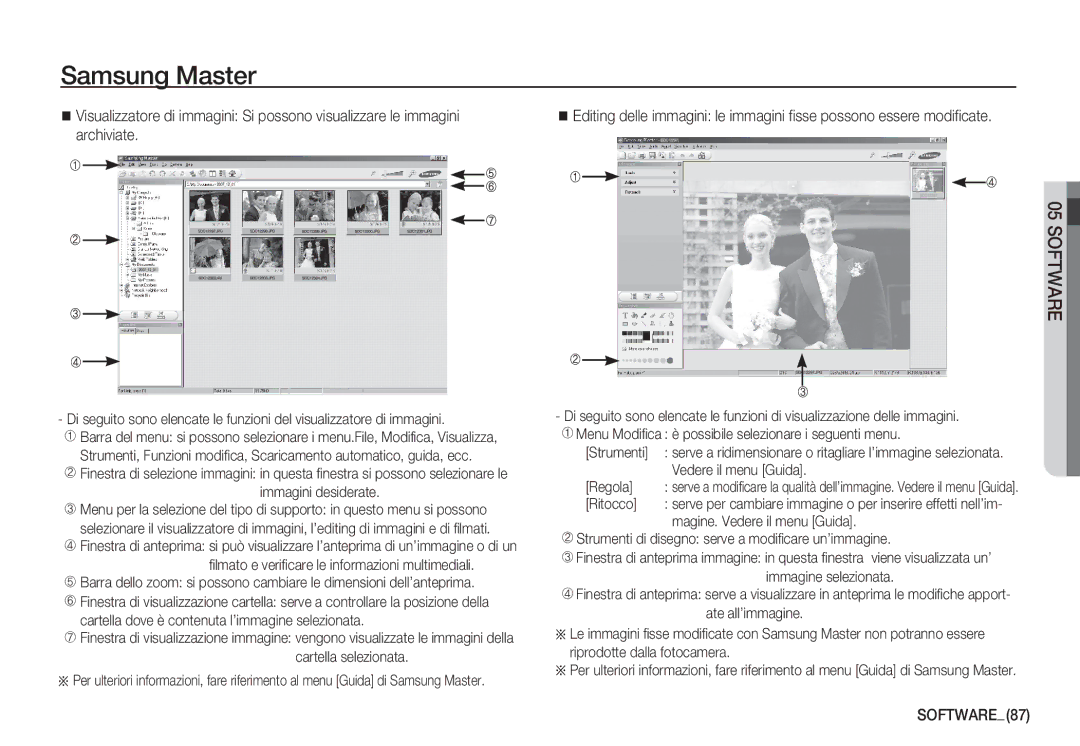Samsung EC-S760ZUDA/E3, EC-S760ZPDA/E3 manual Immagini desiderate, Regola, Ritocco, Magine. Vedere il menu Guida 