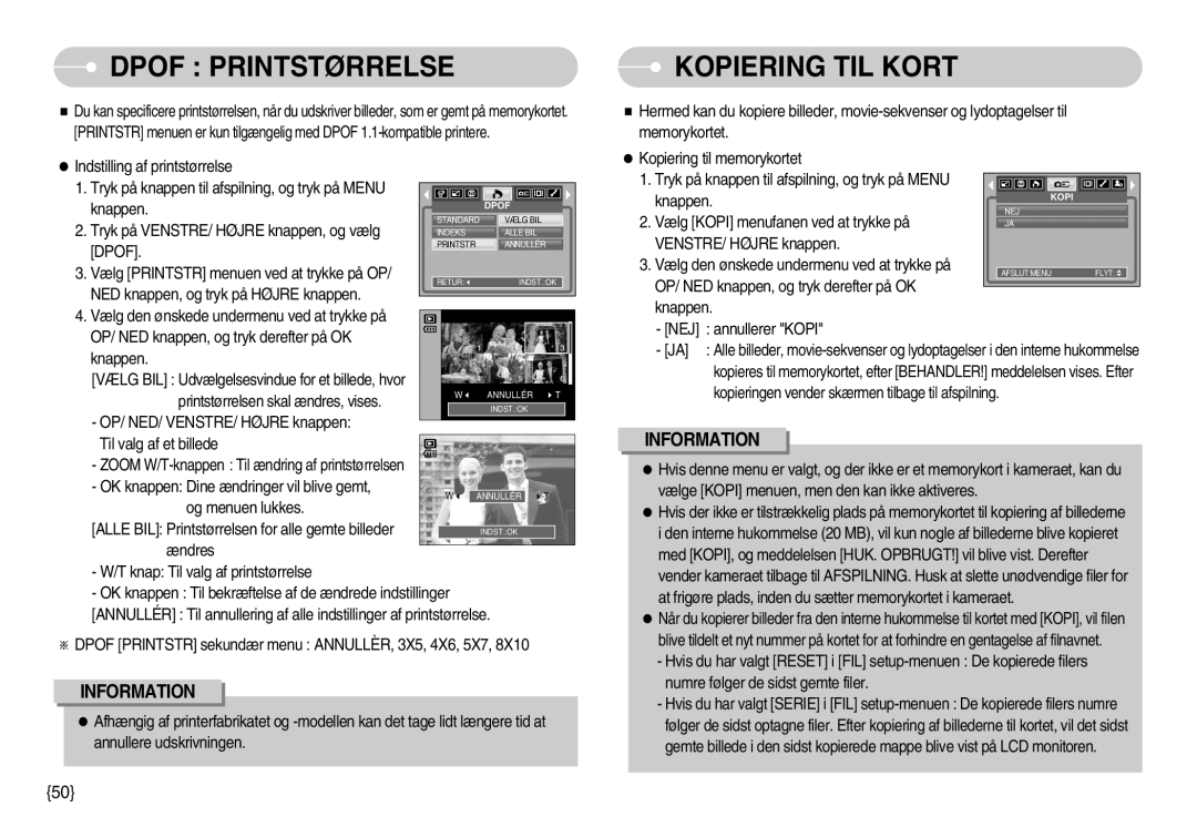 Samsung EC-S800ZBBA/E2 manual Dpof Printstørrelse 