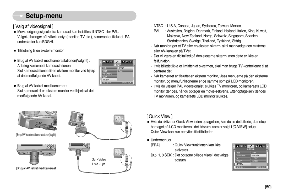 Samsung EC-S800ZBBA/E2 manual Ntsc, Pal 