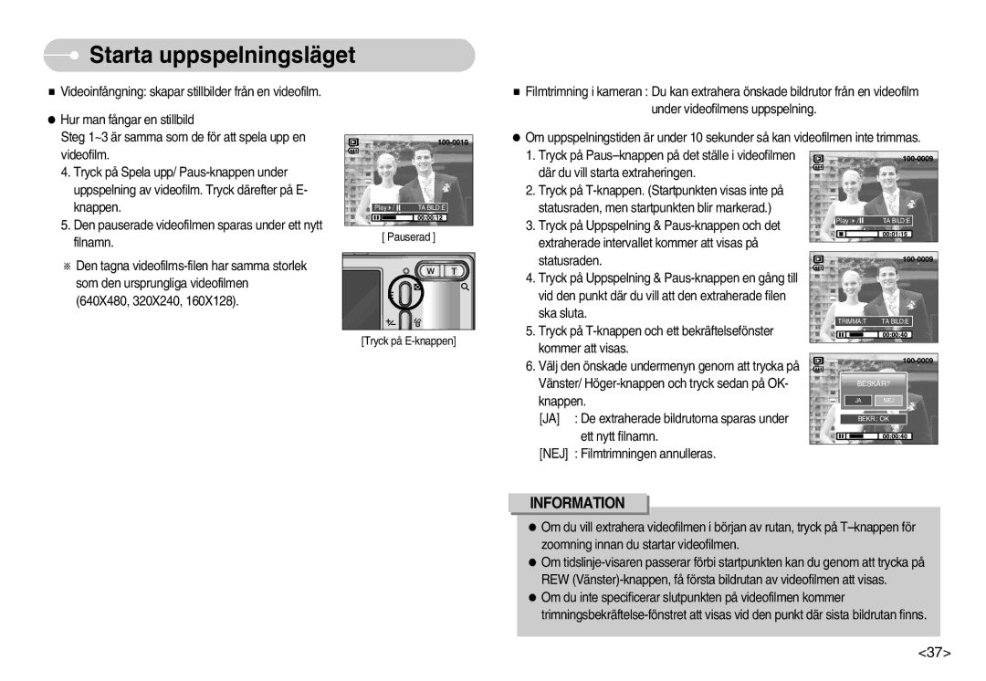 Samsung EC-S800ZBBA/E2 manual Pauserad 