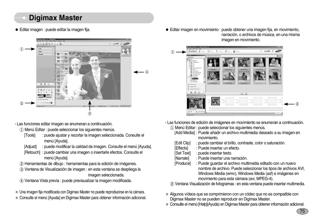 Samsung EC-S830ZBBA/E1, EC-S830ZSBA/E1, EC-S830ZSKA/BR manual Digimax Master 