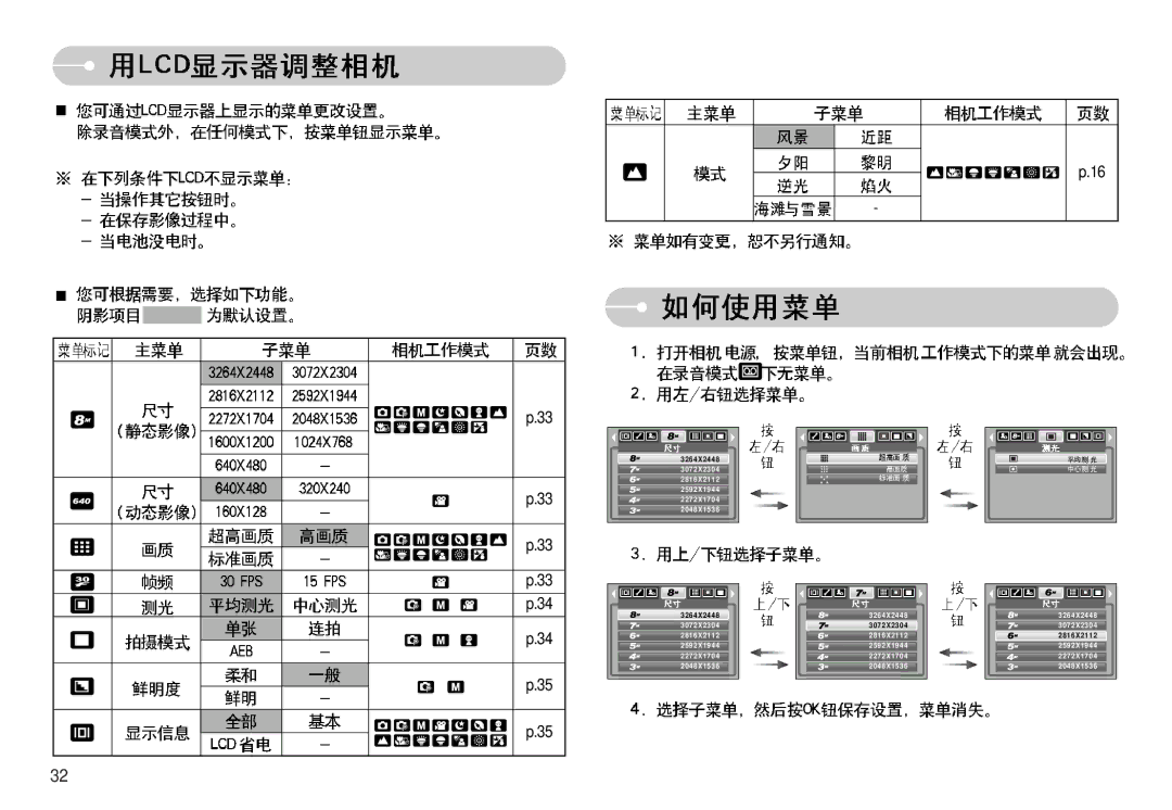 Samsung EC-S830ZSBA/E1, EC-S830ZBBA/FI, EC-S830ZBBA/E1 manual 3264X2448 