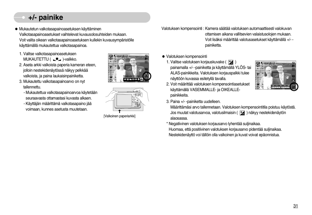 Samsung EC-S830ZSDB/DE, EC-S830ZSBB/E2, EC-S830ZBBA/FI, EC-S830ZSBA/FI, EC-S830ZSBC/E2, EC-S830ZBBC/E2 Valkoinen paperiarkki 