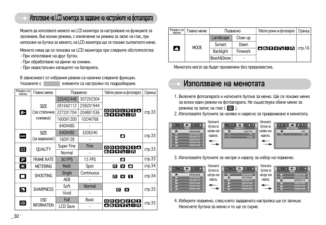 Samsung EC-S830ZBDA/E3, EC-S830ZSDA/E3 manual Àáôóîá‚‡Ìâ Ì‡ Ïâì˛Ú‡Ú‡, Òìëïí‡ 