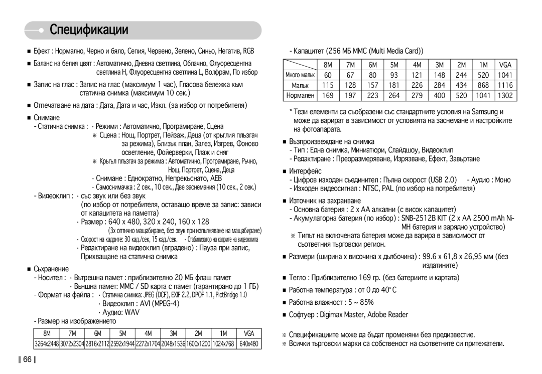 Samsung EC-S830ZBDA/E3 manual ËÌËÏ‡ÌÂ Ö‰ÌÓÍ‡ÚÌÓ, çÂÔÂÍ˙ÒÌ‡ÚÓ, AEB, ÇË‰ÂÓÍÎËÔ AVI MPEG-4 ÄÛ‰ËÓ WAV, ‡Áïâ Ì‡ Ëáó·‡Êâìëâúó 