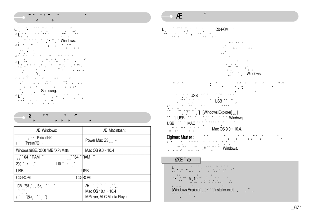 Samsung EC-S830ZSDA/E3, EC-S830ZBDA/E3 manual ËËÒÚÂÏÌË ËÁËÒÍ‚‡ÌËﬂ, ‡ Òóùúûâ‡, Usb Ôóú Cd-Rom Ûòúóèòú‚Ó 