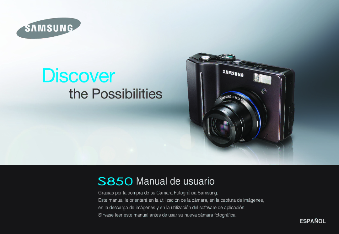 Samsung EC-S850ZBBM/E1, EC-S850ZSBM/E1, EC-S850ZBBA/E1 manual Manual de usuario 