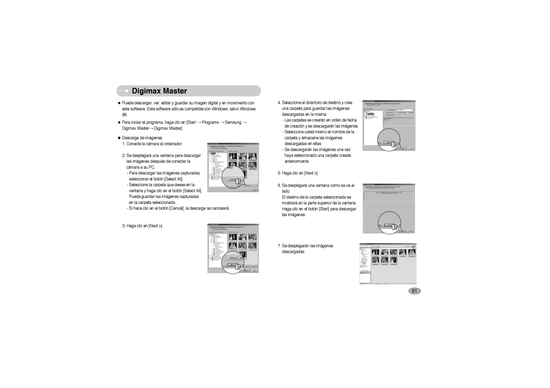 Samsung EC-S850ZBBM/E1, EC-S850ZSBM/E1, EC-S850ZBBA/E1 manual Digimax Master 