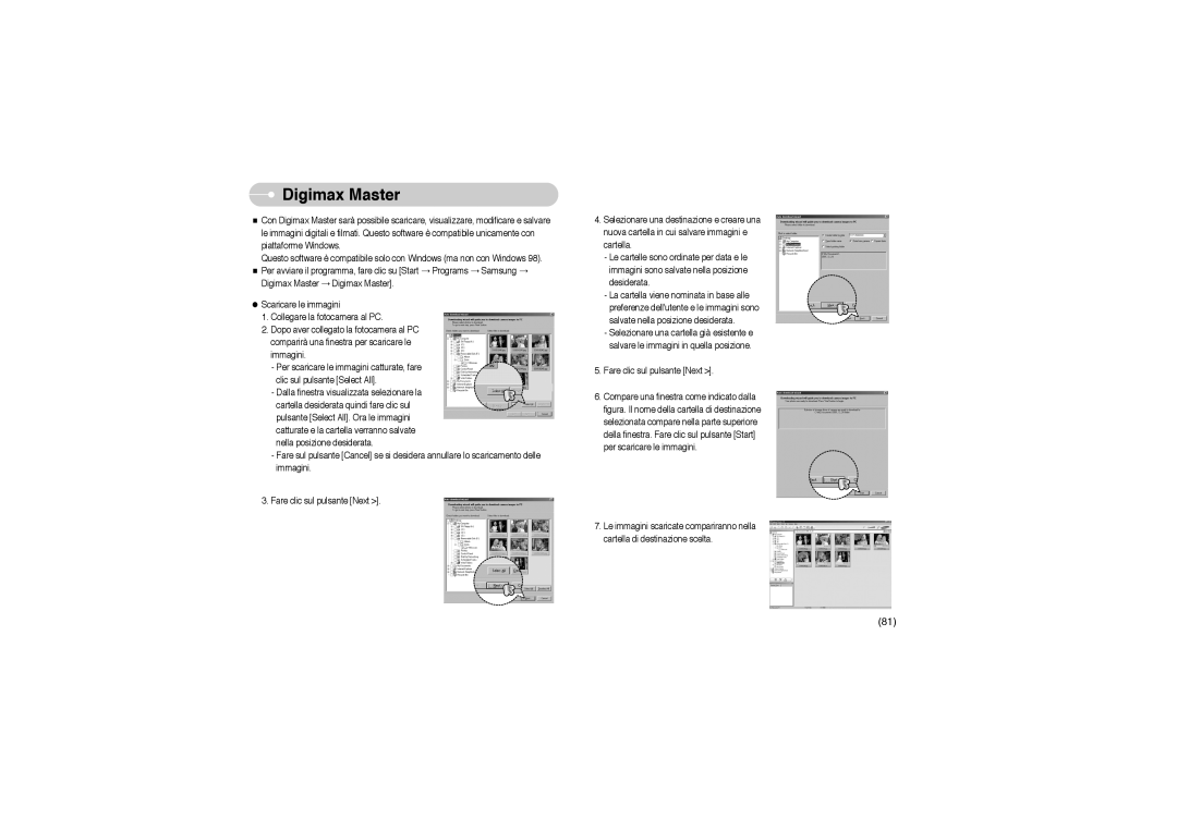 Samsung STW-S850S, EC-S850ZSBM/E1, EC-S850ZBBM/E1, STW-S850B manual Digimax Master 