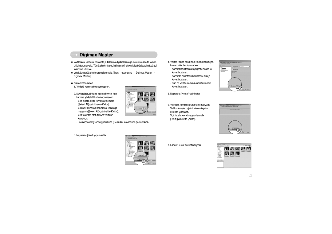 Samsung EC-S850ZSBM/E1, EC-S850ZBBM/E1 manual Digimax Master 