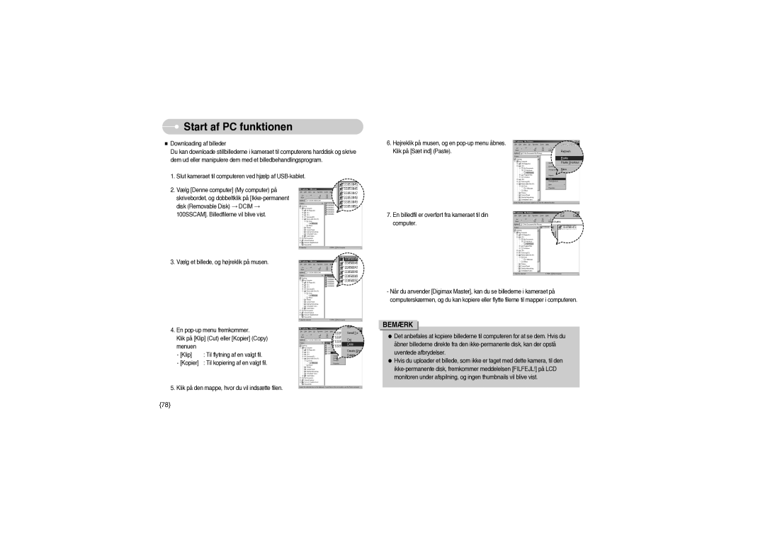 Samsung EC-S850ZBBM/E1, EC-S850ZSBM/E1 manual Bemærk 