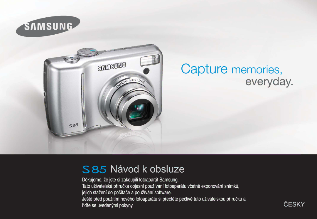 Samsung EC-S85ZZSBA/DE, EC-S85ZZBDA/DE manual 