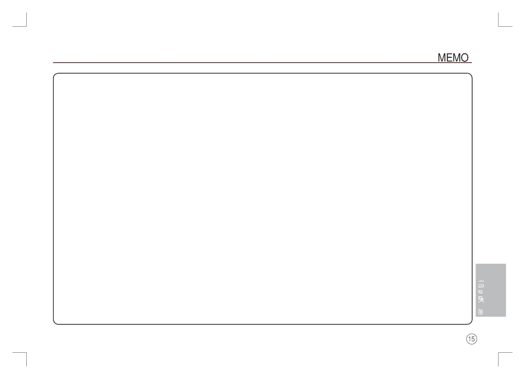 Samsung EC-S85ZZPAA, EC-S85ZZSAA, EC-S85ZZBAA manual Memo 