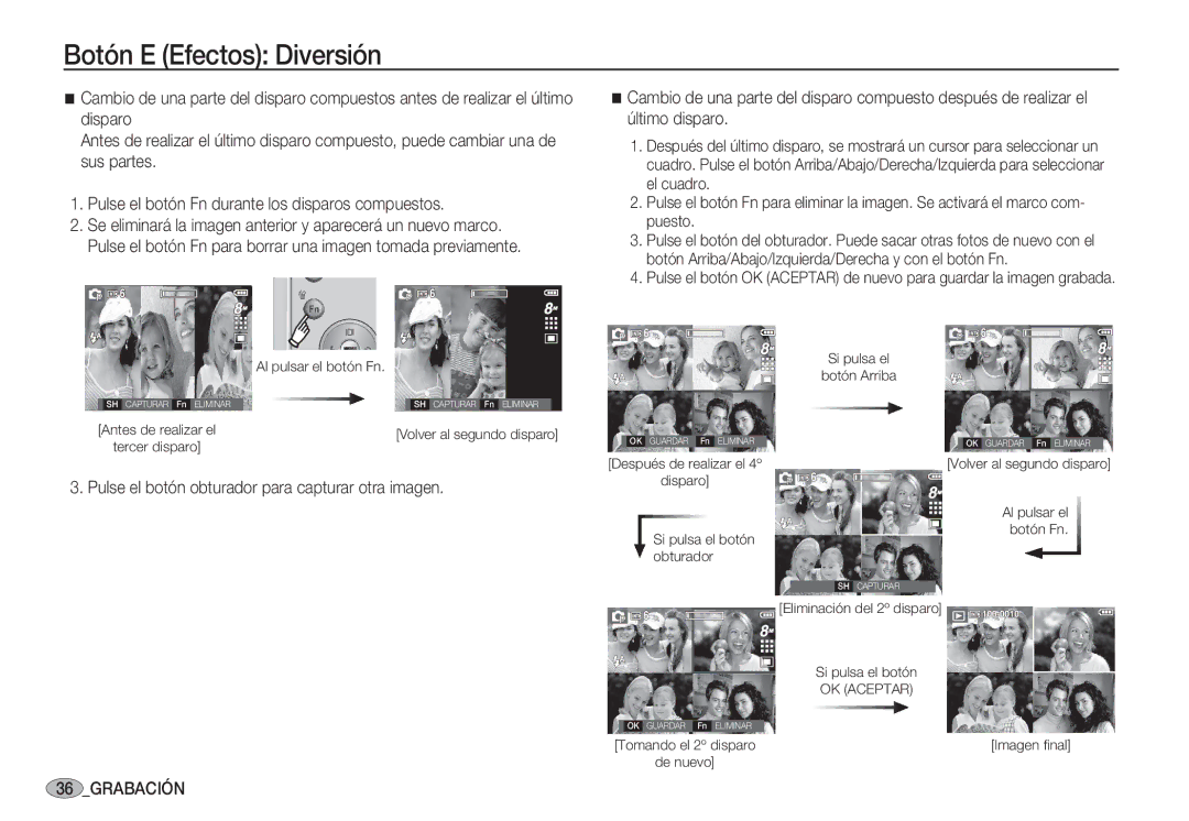 Samsung EC-S85ZZSBB/E1, EC-S85ZZSBA/E1, EC-S85ZZSBA/E2, EC-S85ZZPBA/E1 Pulse el botón obturador para capturar otra imagen 