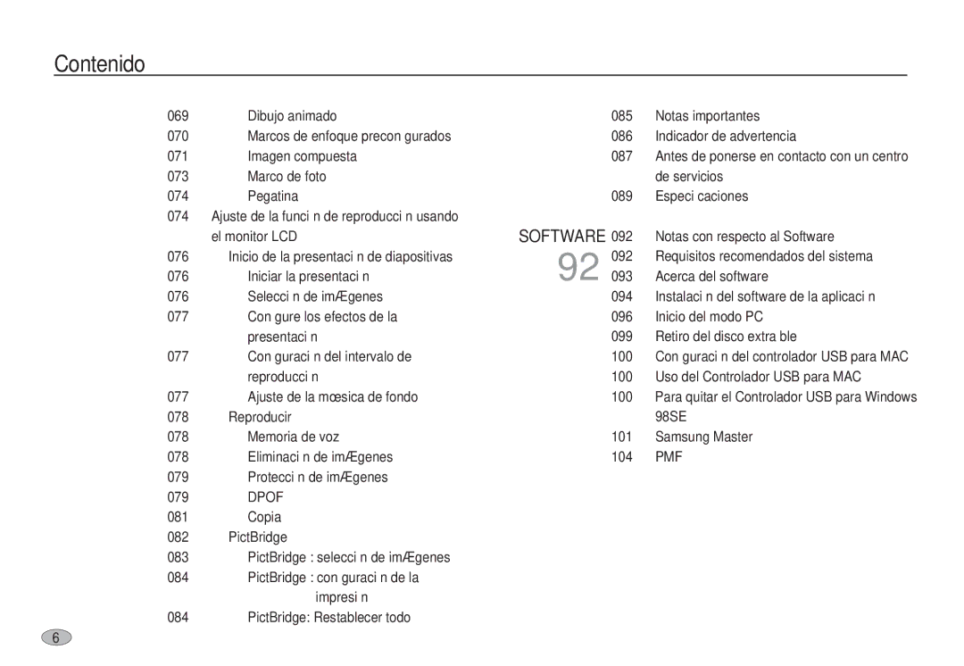 Samsung EC-S85ZZPBB/SP, EC-S85ZZSBA/E1, EC-S85ZZSBA/E2, EC-S85ZZPBA/E1, EC-S85ZZBBA/E1, EC-S85ZZSBB/E1 manual Pmf, Dpof 