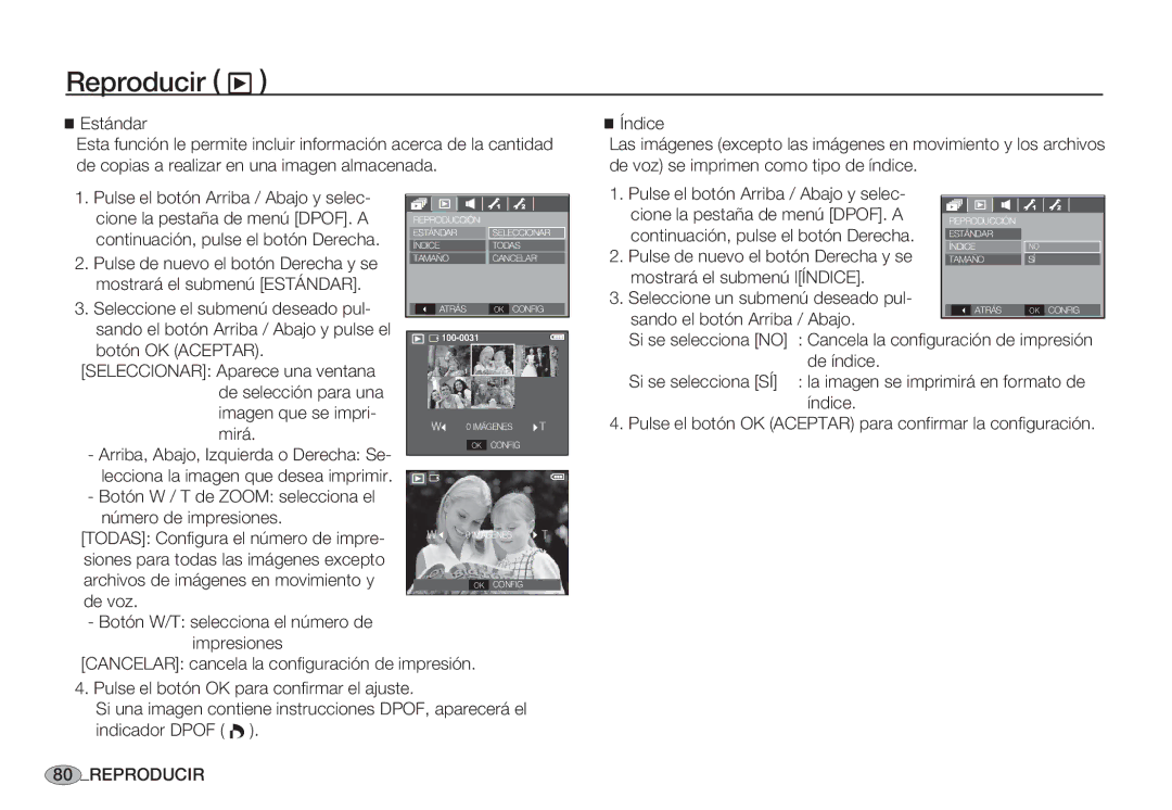 Samsung EC-S85ZZSBB/E1 manual Continuación, pulse el botón Derecha, Pulse de nuevo el botón Derecha y se, Mirá, Índice 