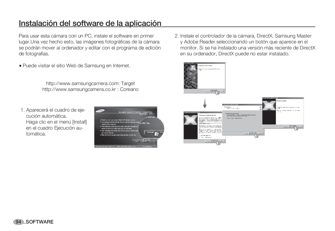 Samsung EC-S85ZZPBB/SP, EC-S85ZZSBA/E1, EC-S85ZZSBA/E2, EC-S85ZZPBA/E1 Instalación del software de la aplicación, Tomática 