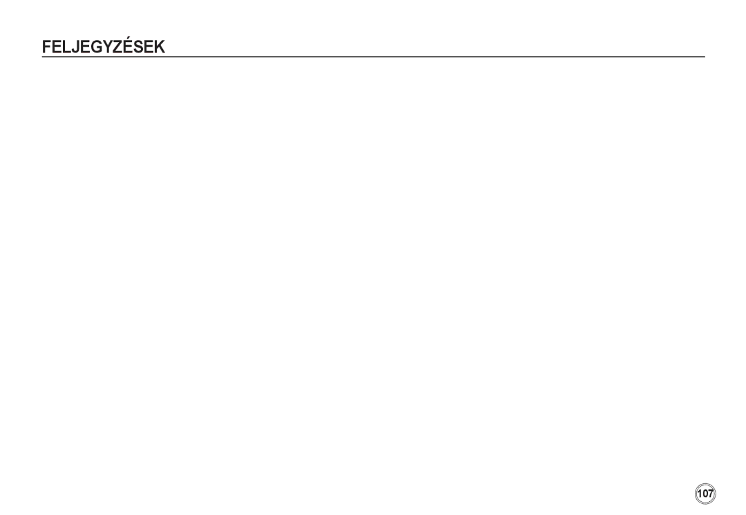 Samsung EC-S85ZZBBA/IT, EC-S85ZZSBB/E3, EC-S85ZZSBA/E1, EC-S85ZZPBA/E2, EC-S85ZZBBA/E2, EC-S85ZZBDA/E3 manual Feljegyzések 