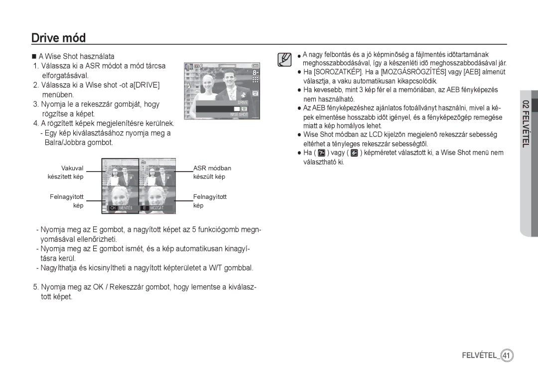 Samsung EC-S85ZZPBA/E2, EC-S85ZZSBB/E3, EC-S85ZZSBA/E1, EC-S85ZZBBA/E2, EC-S85ZZBDA/E3, EC-S85ZZSBA/E2 manual Választható ki 