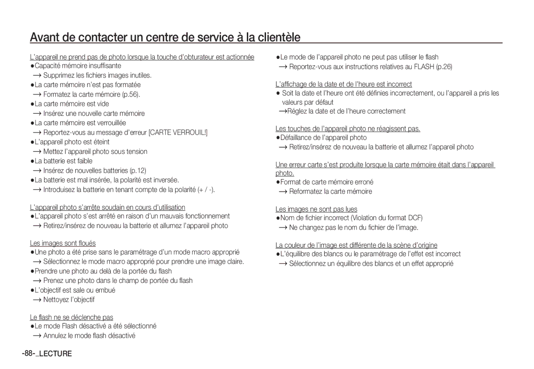 Samsung EC-S85ZZBBA/E1, EC-S85ZZSBB/E3 Les images sont floués, Sélectionnez un équilibre des blancs et un effet approprié 