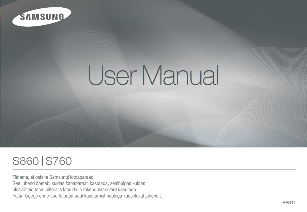 Samsung EC-S860ZSBA/RU, EC-S860ZBBA/RU, EC-S760ZSBA/RU, EC-S860ZBBA/LV, EC-S760ZSBA/LV, EC-S760ZBBA/LV manual 