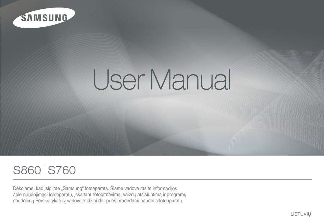 Samsung EC-S860ZSBA/RU, EC-S860ZBBA/RU, EC-S760ZSBA/RU, EC-S860ZBBA/LV, EC-S760ZSBA/LV, EC-S760ZBBA/LV manual 