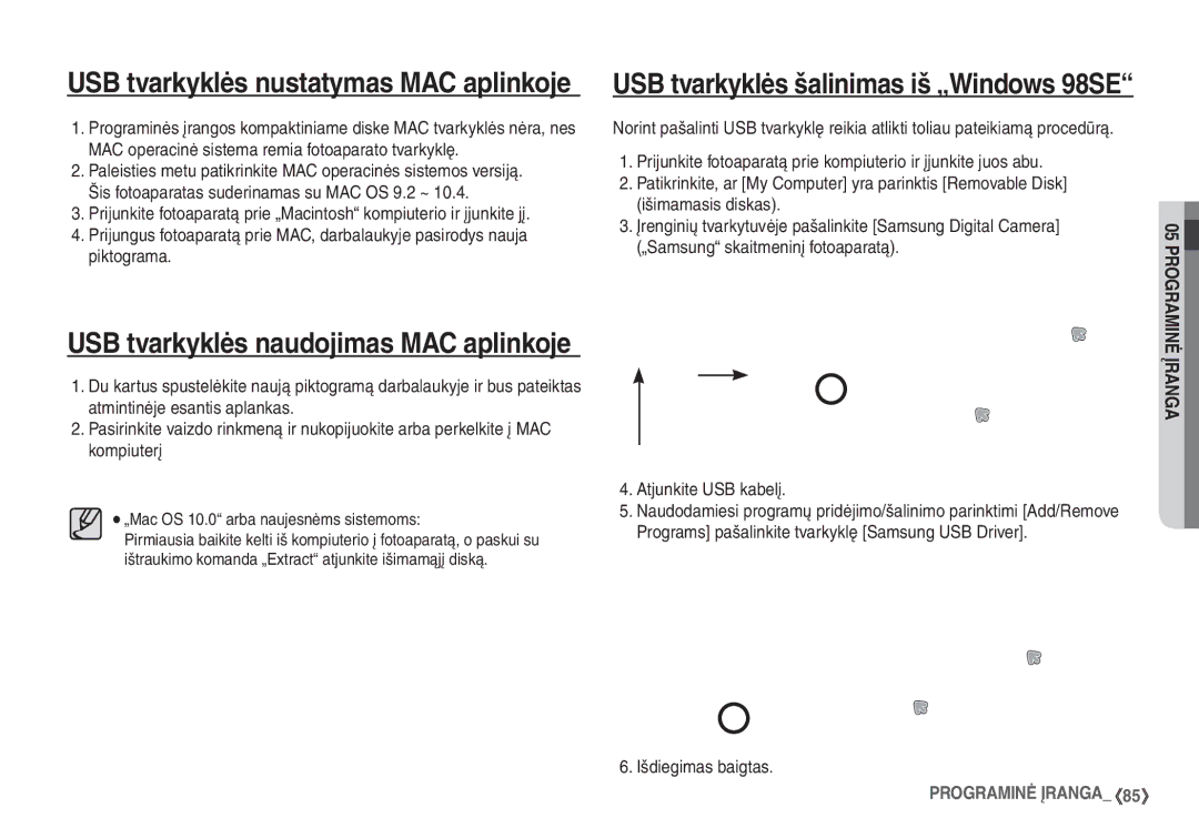 Samsung EC-S760ZSBA/RU, EC-S860ZBBA/RU manual Išimamasis diskas, „Samsung skaitmeninį fotoaparatą, Išdiegimas baigtas 