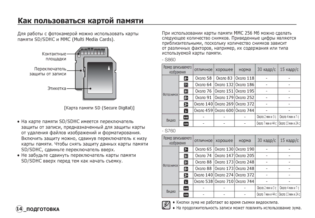 Samsung EC-S860ZUBA/FR manual ǱȈȘȚȈ ȗȈȔȧȚȐ SD Secure Digital, S760, ǱȕȖȗȒȐ ȏțȔȈ ȕȍ ȘȈȉȖȚȈȦȚ ȊȖ ȊȘȍȔȧ șȢȍȔȒȐ ȊȐȌȍȖȒȓȐȗȈ 