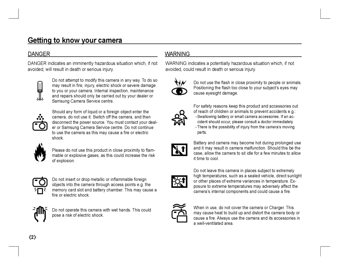 Samsung EC-S860ZSDA/E3, EC-S860ZSBA/FR, EC-S860U01KFR, EC-S760ZPDA/E3, EC-S860ZPDA/E3, EC-S860ZUAA Getting to know your camera 