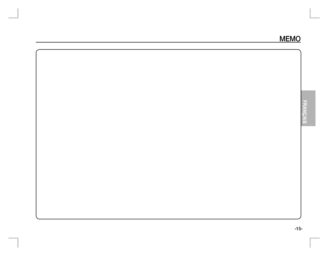 Samsung EC-S760ZBBB/E1, EC-S860ZSBA/FR, EC-S860U01KFR, EC-S760ZPDA/E3, EC-S860ZSDA/E3, EC-S860ZPDA/E3, EC-S860ZBDA/E3 manual Memo 