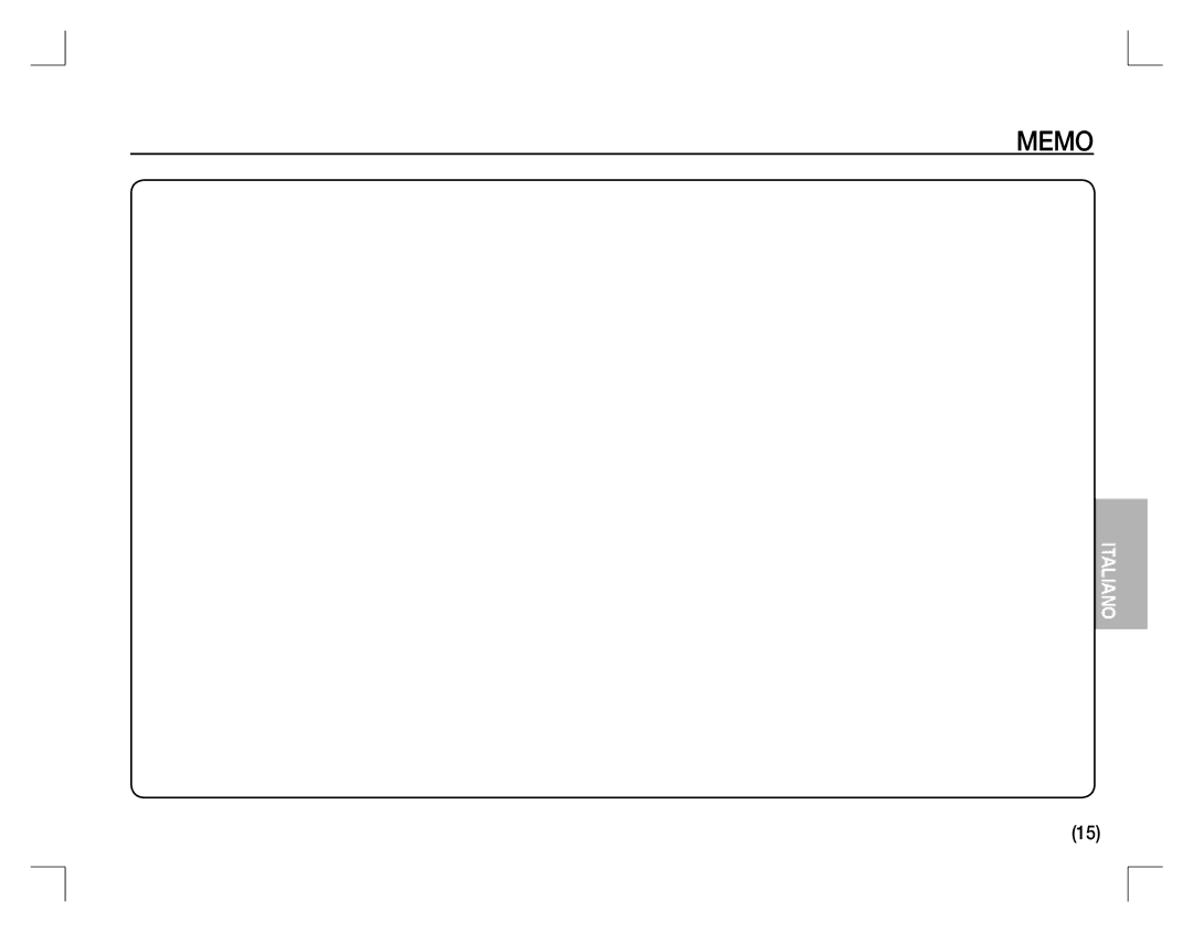 Samsung EC-S760ZSBA/US, EC-S860ZSBA/FR, EC-S860U01KFR, EC-S760ZPDA/E3, EC-S860ZSDA/E3, EC-S860ZPDA/E3, EC-S860ZBDA/E3 manual Memo 