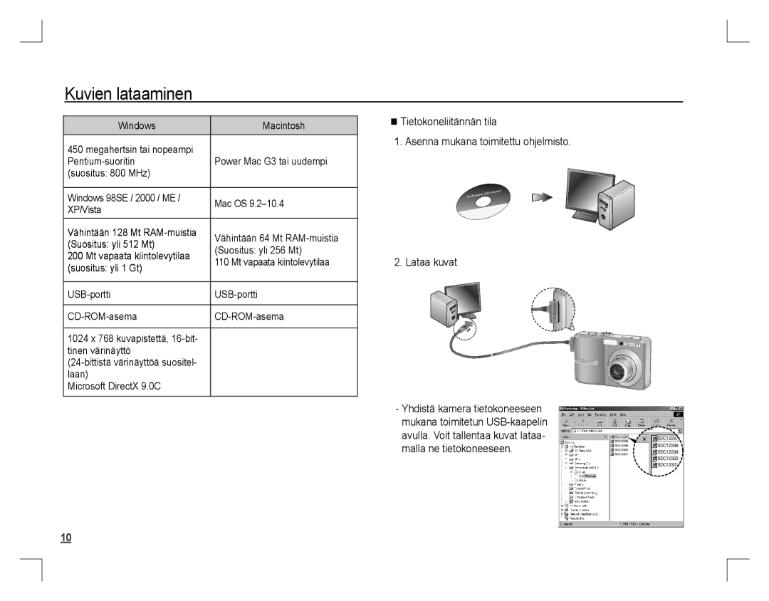 Samsung EC-S760ZBBA/E1, EC-S860ZSBA/FR, EC-S860U01KFR, EC-S760ZPDA/E3, EC-S860ZSDA/E3, EC-S860ZPDA/E3 manual Kuvien lataaminen 