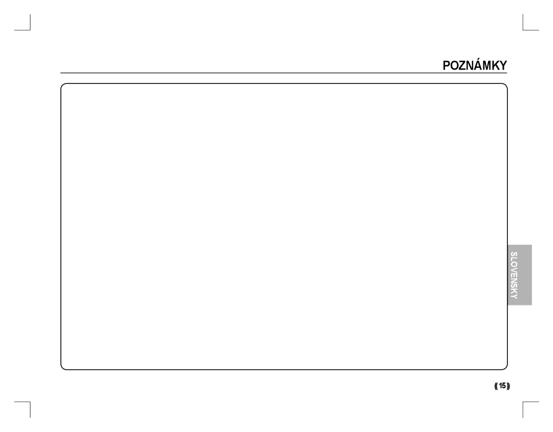 Samsung EC-S760ZBBA/IN, EC-S860ZSBA/FR, EC-S860U01KFR, EC-S760ZPDA/E3, EC-S860ZSDA/E3, EC-S860ZPDA/E3, EC-S860ZBDA/E3 Poznámky 