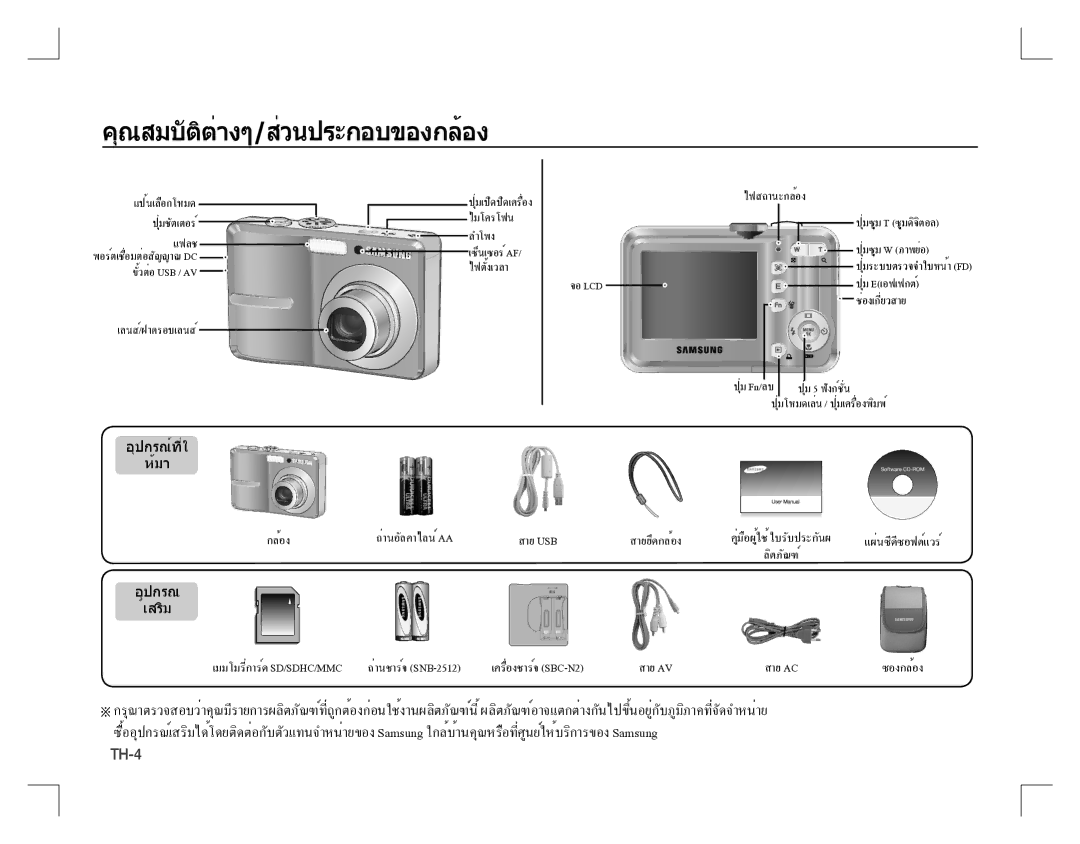 Samsung EC-S860ZUBA/AR, EC-S860ZSBA/FR, EC-S860U01KFR, EC-S760ZPDA/E3 คุณสมบัติต่างๆ/ส่วนประกอบของกล้อง, ขั้วต่อusb / Av 