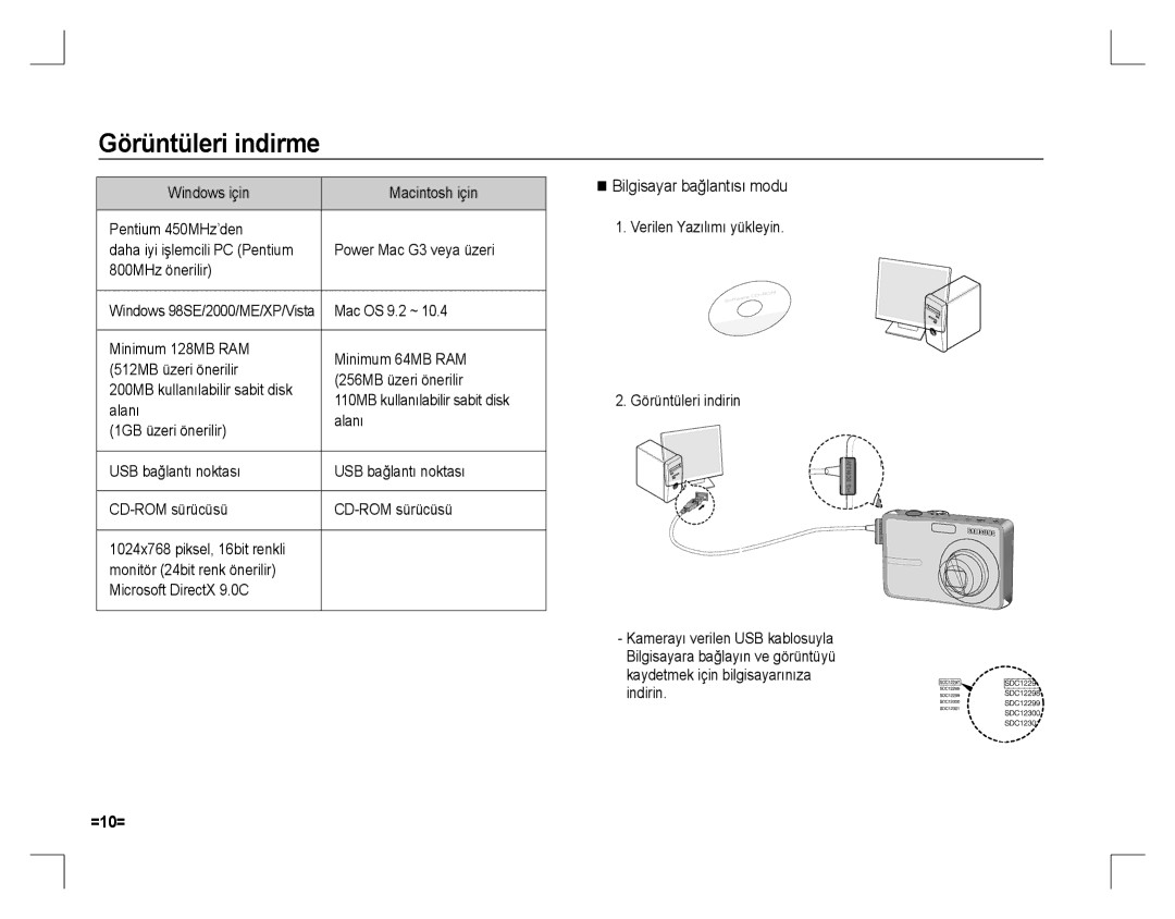 Samsung EC-S760ZBBA/E1, EC-S860ZSBA/FR, EC-S860U01KFR, EC-S760ZPDA/E3 manual Görüntüleri indirme, Bilgisayar bağlantısı modu 