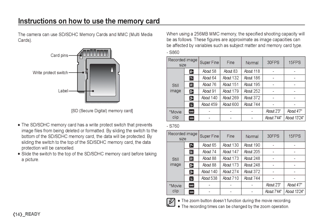 Samsung EC-S760ZPBA/FR, EC-S860ZSBA/FR, EC-S860U01KFR, EC-S760ZPDA/E3, EC-S860ZSDA/E3, EC-S860ZPDA/E3, EC-S860ZBDA/E3 manual 