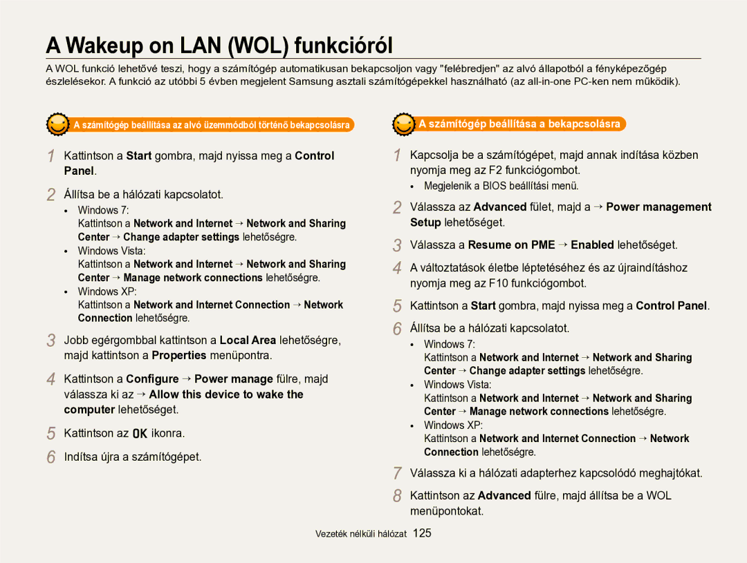 Samsung EC-SH100ZBPBE1 manual Kattintson a Start gombra, majd nyissa meg a Control, Állítsa be a hálózati kapcsolatot 