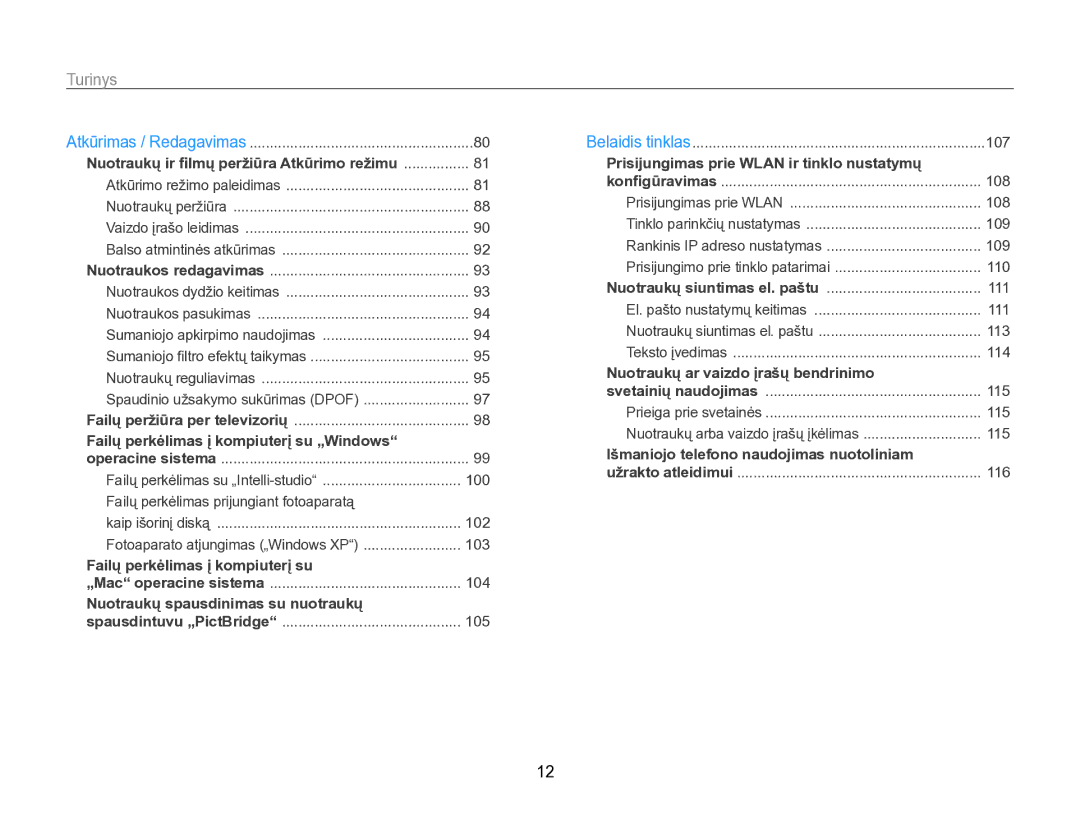 Samsung EC-SH100ZBPBE2 manual Failų perkėlimas į kompiuterį su 