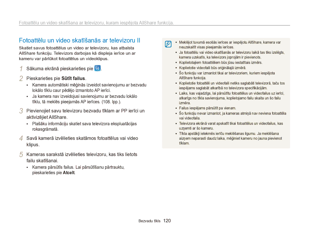 Samsung EC-SH100ZBPBE2 manual Pieskarieties pie Sūtīt failus, Sākuma ekrānā pieskarieties pie 