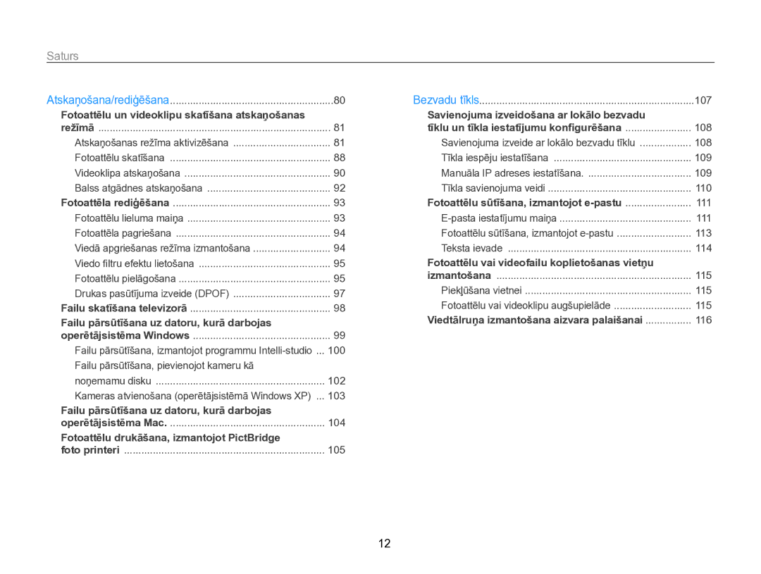 Samsung EC-SH100ZBPBE2 manual Fotoattēlu drukāšana, izmantojot PictBridge 