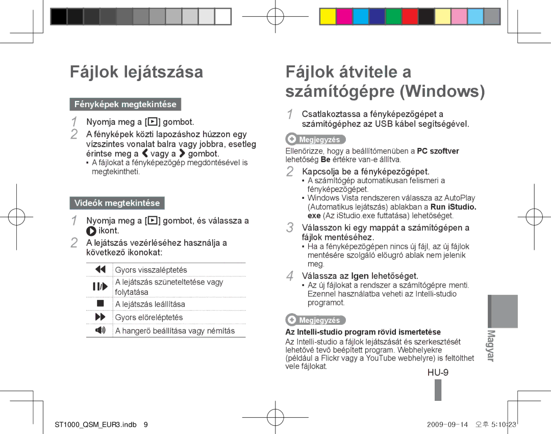 Samsung EC-ST1000BPSFR, EC-ST1000BPSE1 Fájlok lejátszása, Fájlok átvitele a számítógépre Windows, Fényképek megtekintése 